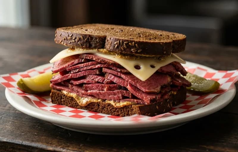 Corned Beef on Rye Sandwich