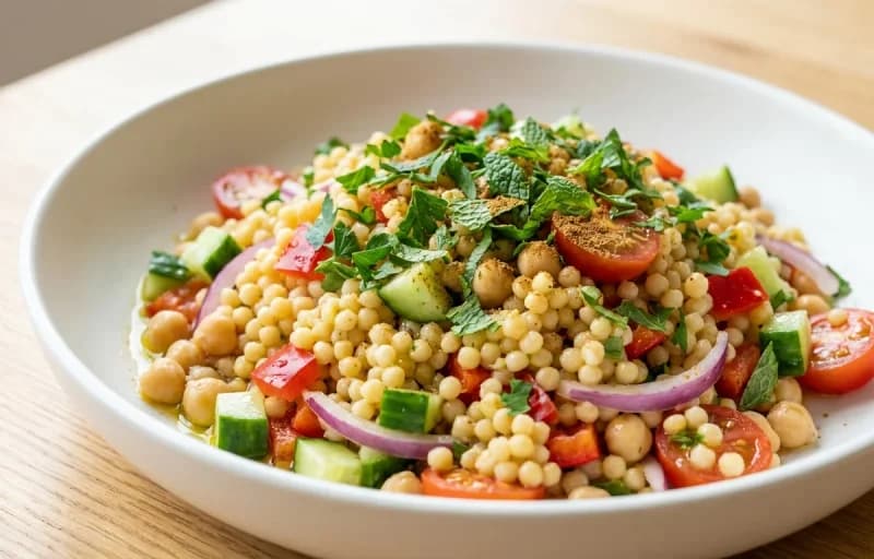 Couscous Salad with Chickpeas and Vegetables