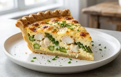 Crab and Asparagus Quiche