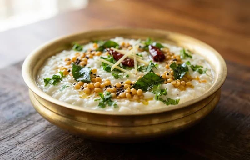 Dahi Bhaat, Metkut and Mango Pickle - Recipe 1