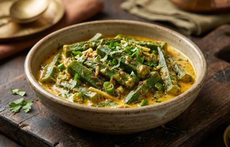 Dahi Bhindi, Methi Thepla and Egg Fry - Recipe 1