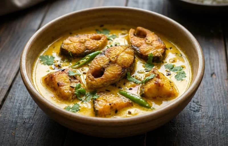 Dahi Macha, Bihari Arna and Bhendi Bhaja - Recipe 1