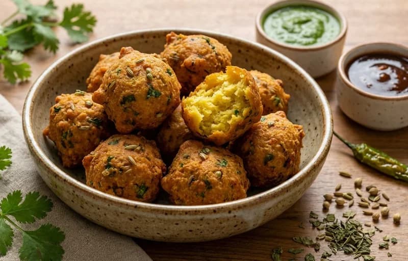 Dakor na Gota, Tamarind Chutney and Masala Chai - Recipe 1