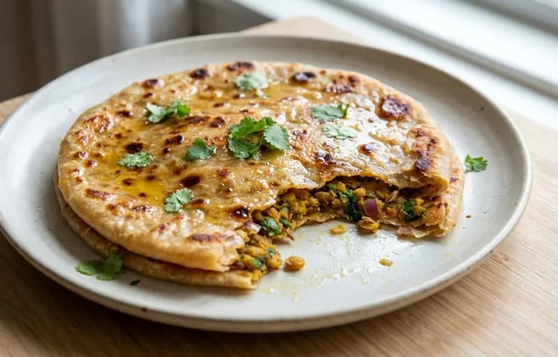 Dal Paratha with Tomato Chutney - Recipe 1