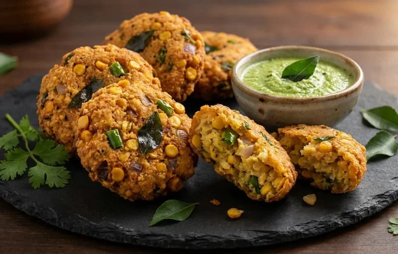 Dal Vada, Lachha Pyaaz and Mirchi Fry - Recipe 1