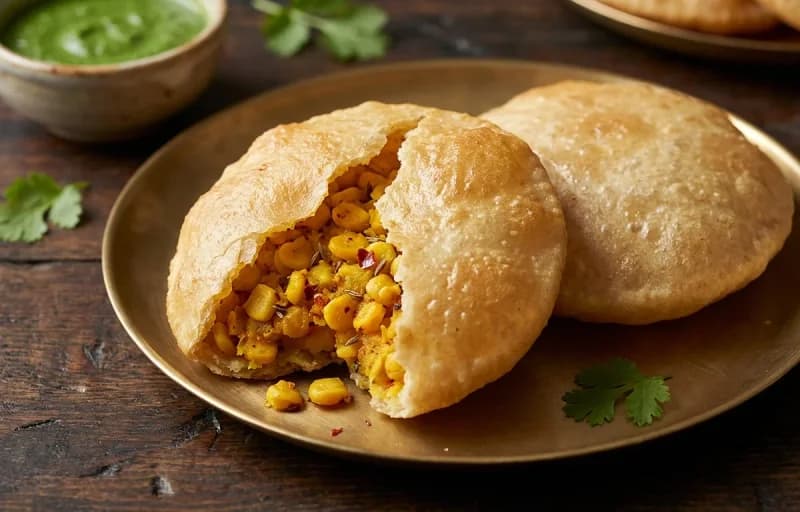 Dalpuri with Khatta Meetha Kaddu Sabzi - Recipe 1