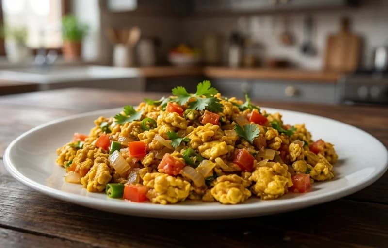 Dim Bhurji, Ruti and Kachumber Salad - Recipe 1