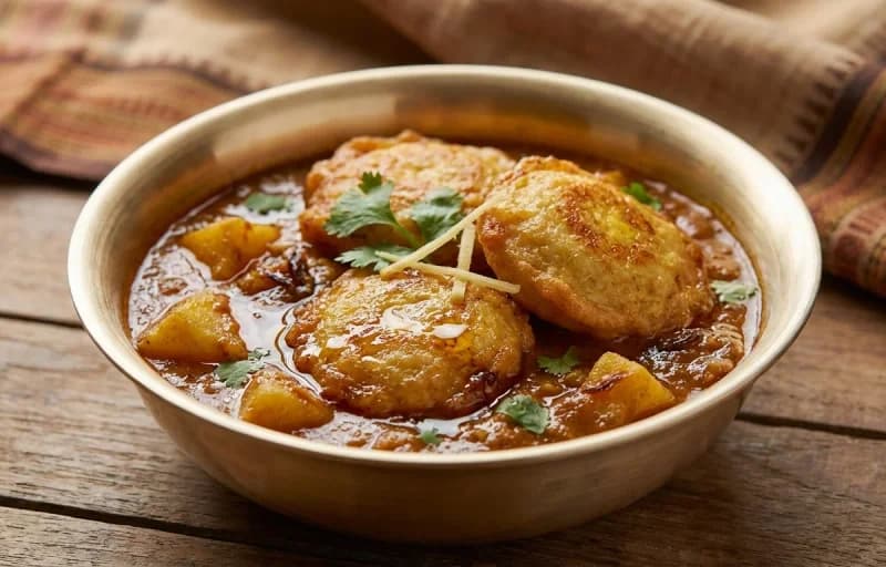 Dimer Bara with Anda Tarkari - Recipe 1