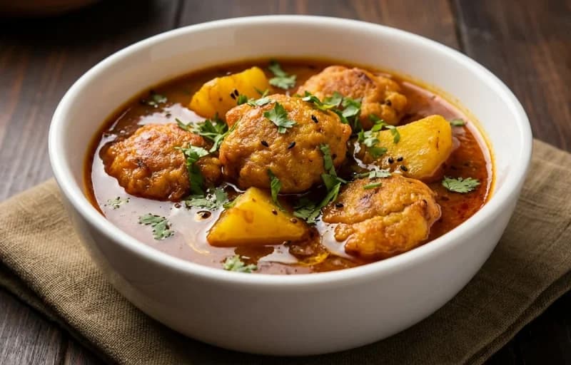 Dimer Dhokar Dalna, Shada Bhaat and Bengali Labra - Recipe 1