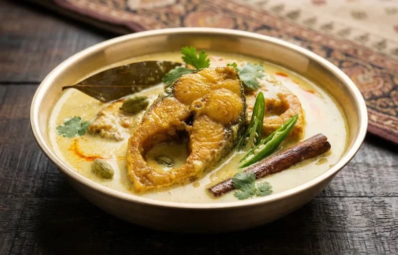 Basanti Pulao with Doi Maach - Recipe 2