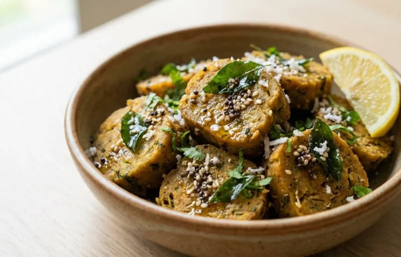 Doodhi Muthiya with Dry Garlic Chutney - Recipe 1