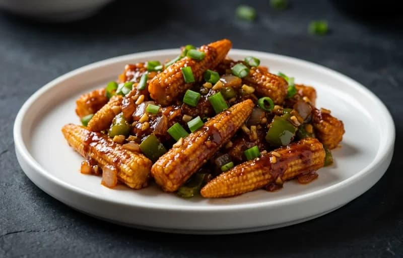 Dry Baby Corn Manchurian