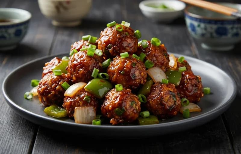 Dry Veg Manchurian with Schezwan Fried Rice - Recipe 1