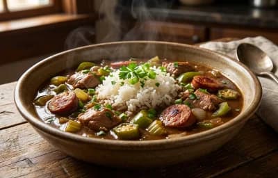 Duck and Andouille Gumbo