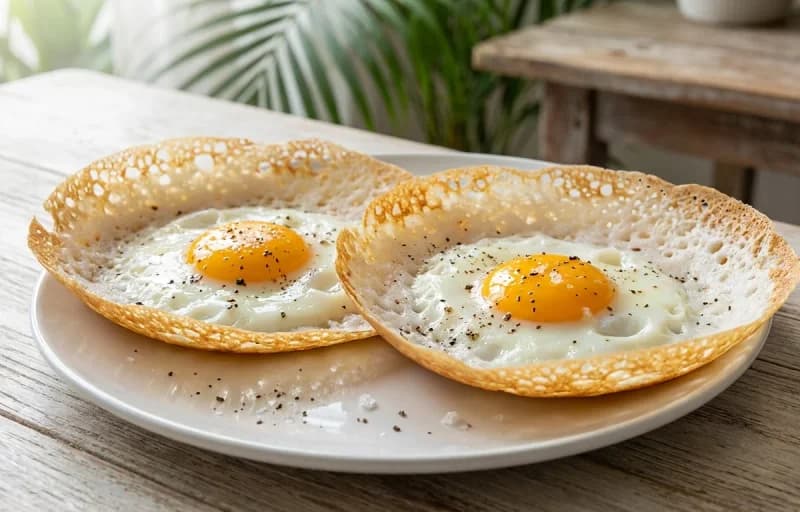 Egg Appam with Coconut Milk - Recipe 1