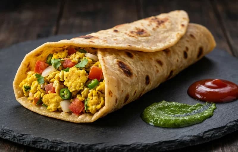 Egg Bhurji Roll