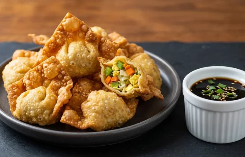 Egg Fried Wonton with Manchow Soup - Recipe 1
