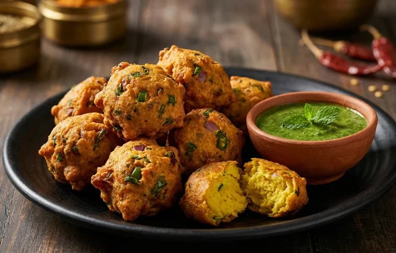 Egg Fritters with Dhania Chutney - Recipe 1