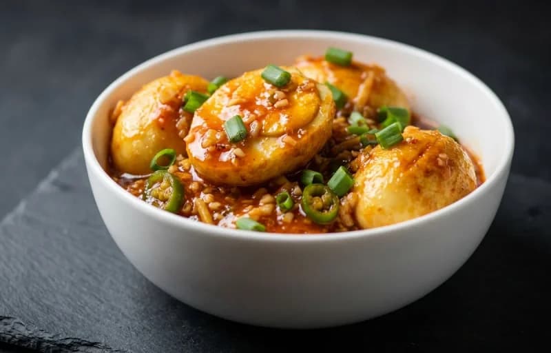 Egg Hot Garlic Sauce with Veg Hakka Noodles - Recipe 1