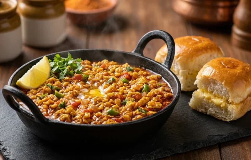 Egg Kheema Pav