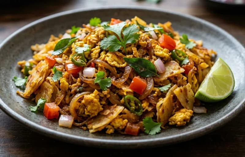 Muttai Kuzhambu with Egg Kothu Parotta - Recipe 2