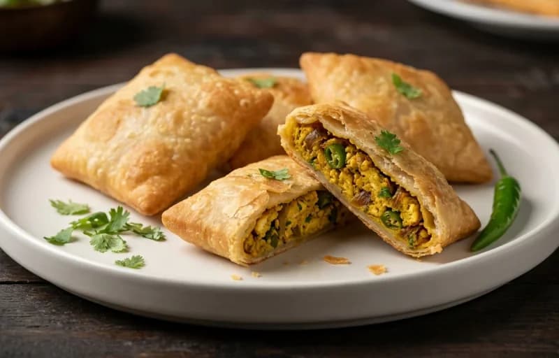 Egg Lukhmi with Mint Chutney - Recipe 1