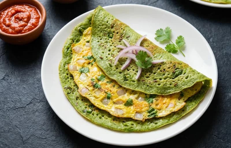 Egg Pesarattu with Ginger Chutney - Recipe 1