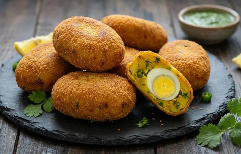 Egg Potato Chops with Kachumber Salad - Recipe 1