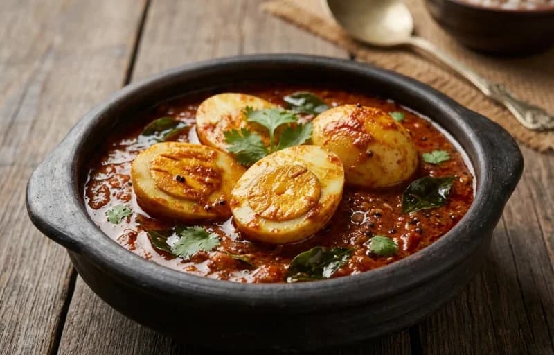 Egg Pulimunchi with Neer Dosa - Recipe 1