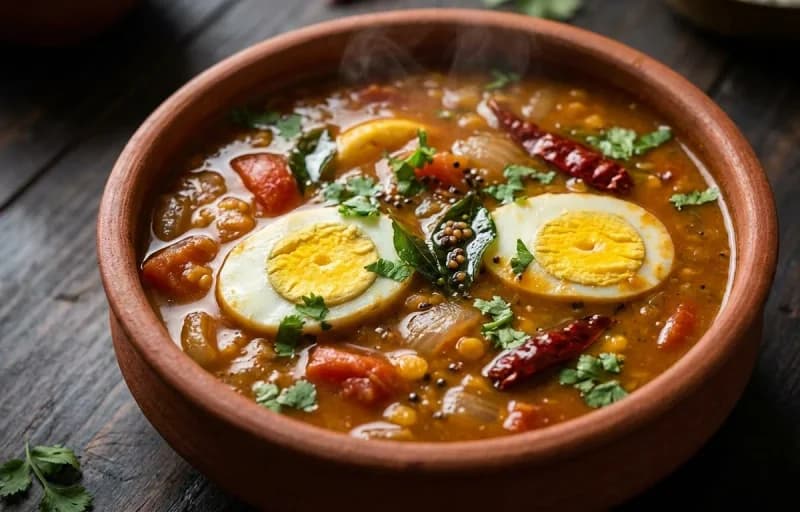 Egg Sambar with Steamed Basmati Rice - Recipe 1