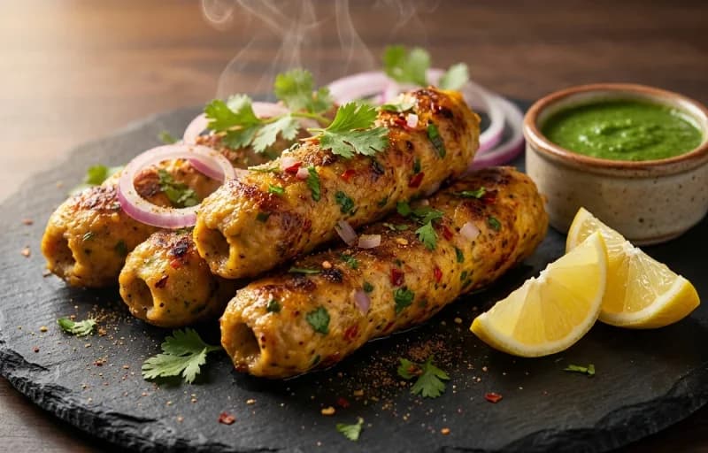Egg Seekh Kabab with Laccha Onion Salad - Recipe 1