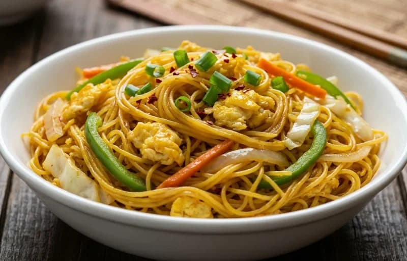 Egg Singapore Noodles