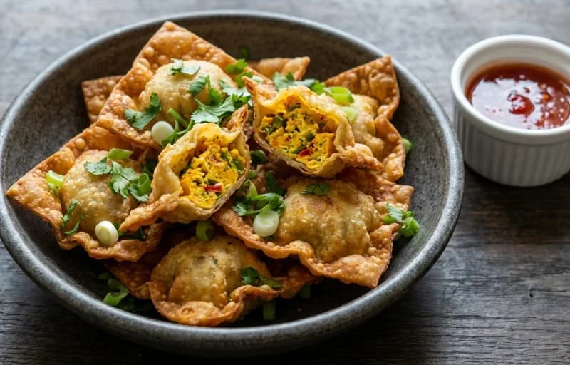 Egg Wontons with Chilli Oil - Recipe 1