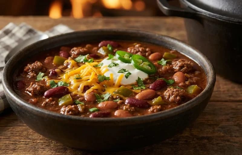 Elk Chili with Cornbread - Recipe 1
