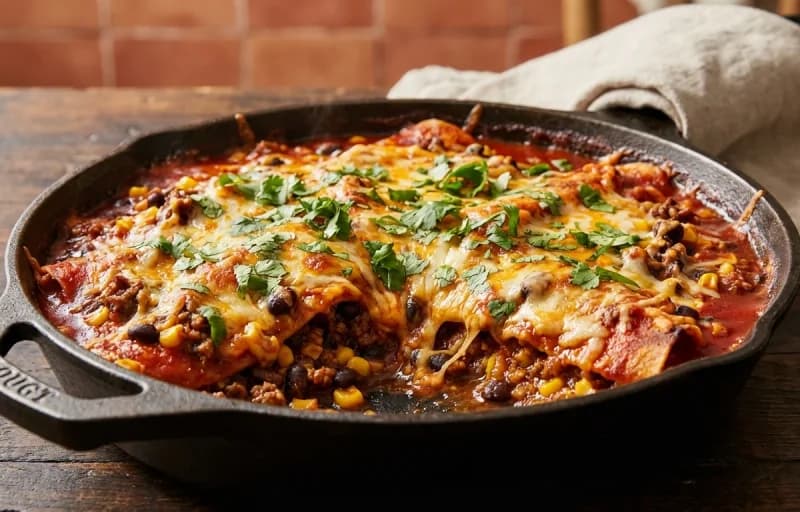 Enchilada Skillet with Tortilla Chips - Recipe 1
