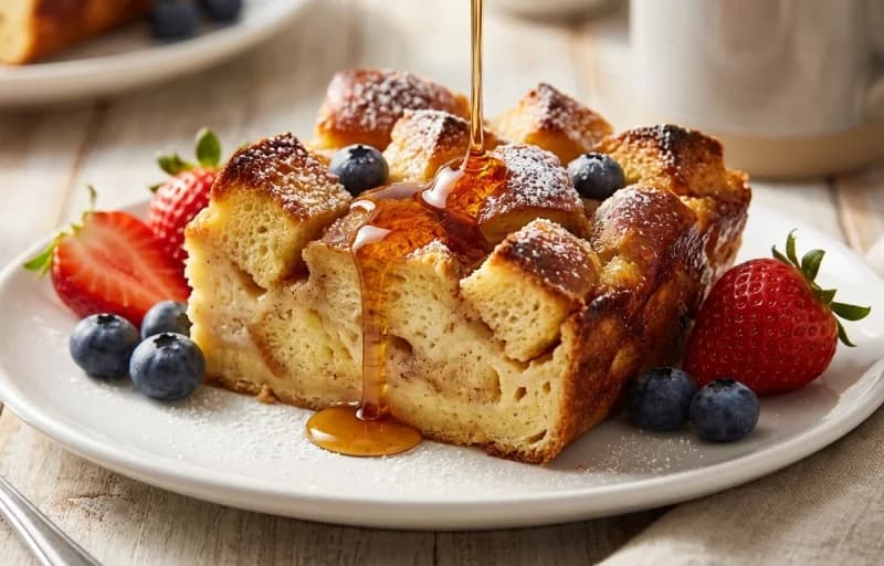 French Toast Casserole with Pan-Fried Bacon - Recipe 1