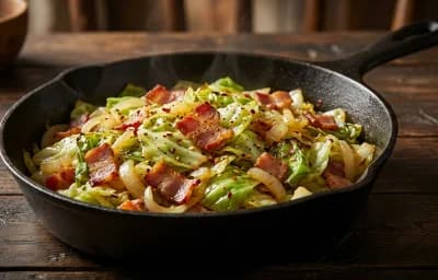 Fried Cabbage with Bacon