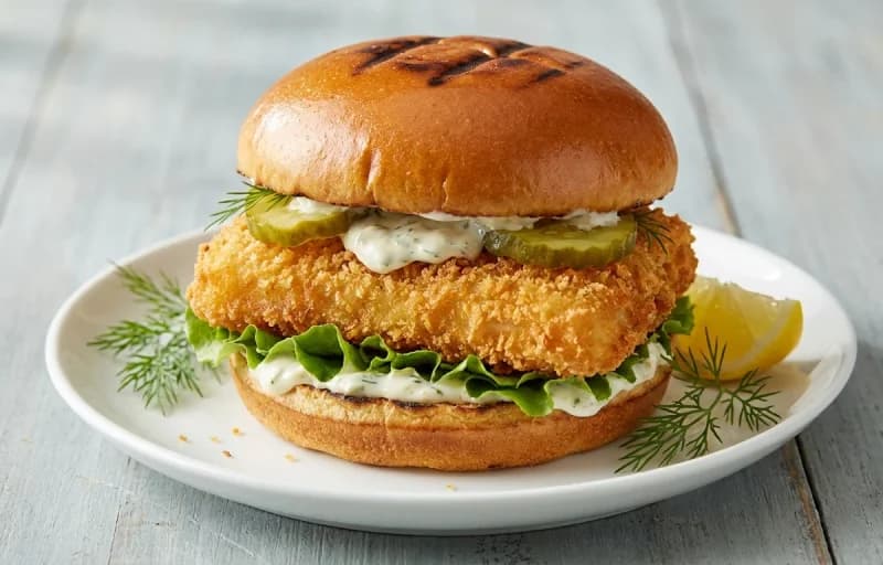 Fried Haddock Sandwich, Cape Cod Potato Chips and Dill Pickles - Recipe 1