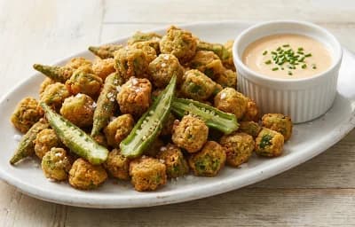Fried Okra with Comeback Sauce