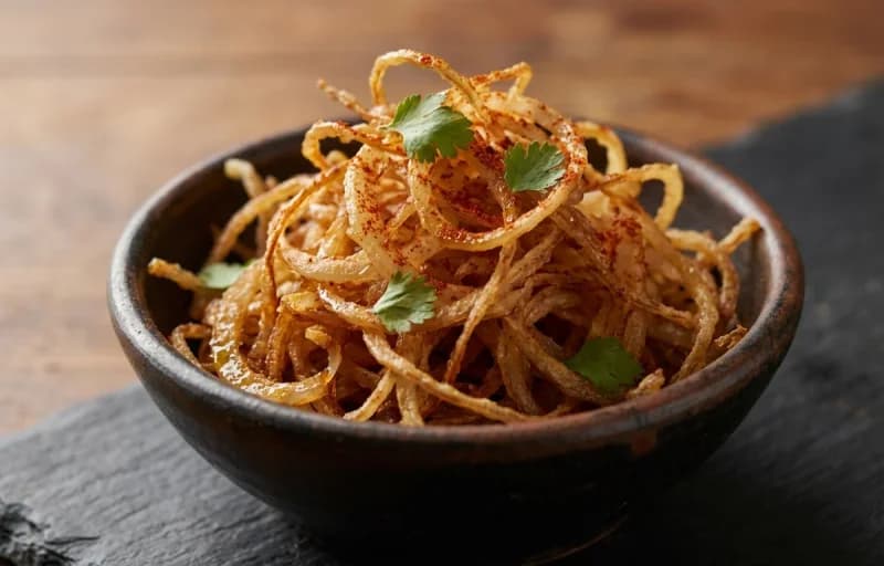 Egg Haleem, Fried Onions and Lemon Wedges - Recipe 2