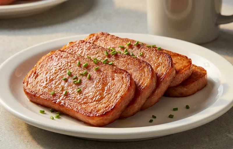 Fried Spam, Southern Grits and Scrambled Eggs - Recipe 1