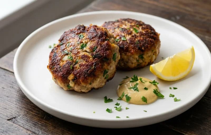 Frikadellen, Pan Gravy, Mashed Potatoes and Buttered Peas and Carrots - Recipe 1