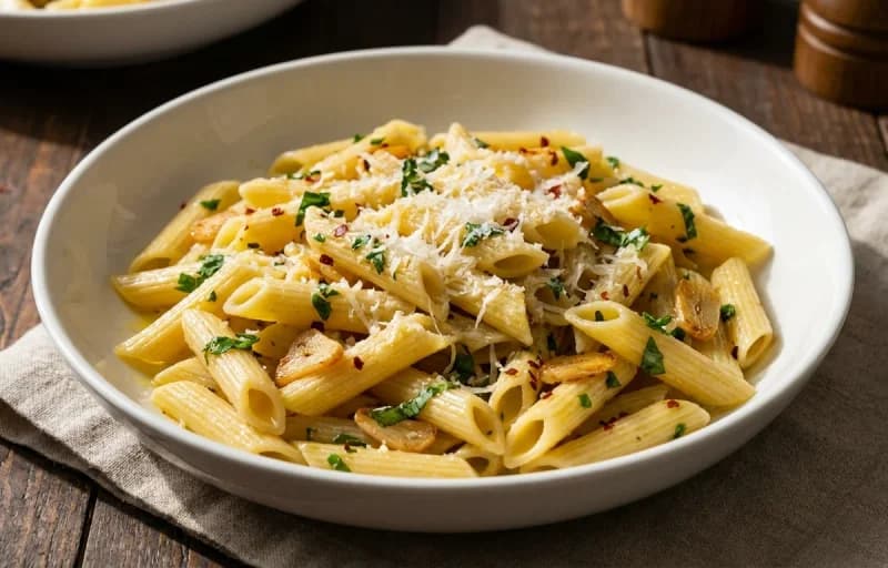 Veal Parmesan, Garlic and Herb Penne Pasta and Sauteed Spinach with Garlic - Recipe 2