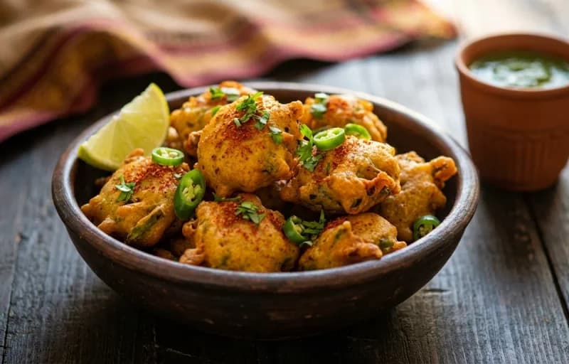 Gawar Pakora with Mint Chutney - Recipe 1