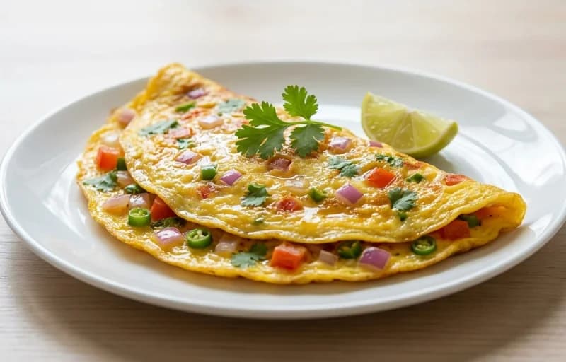 Goan Masala Omelette, Ladi Pav and Tomato Ketchup - Recipe 1