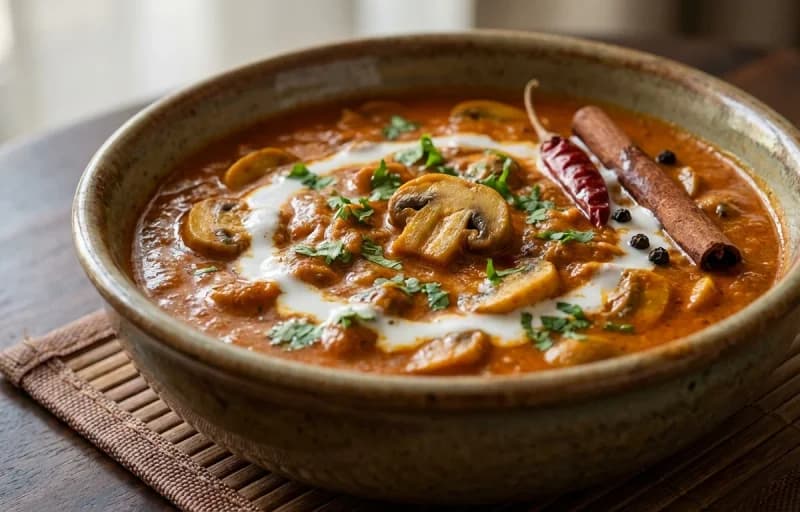 Goan Mushroom Curry with Ladi Pav - Recipe 1
