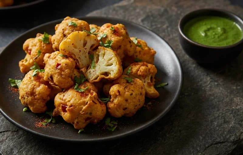 Gobi Pakora with Tomato Ketchup - Recipe 1