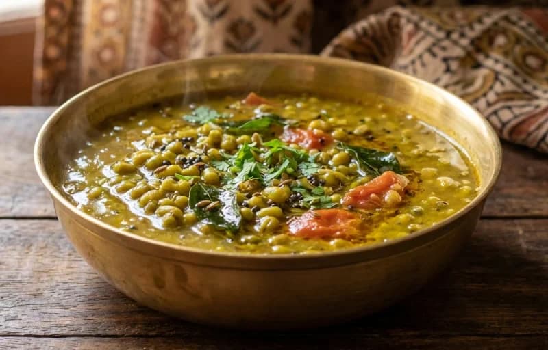 Gujarati Moong Curry with Rotli - Recipe 1