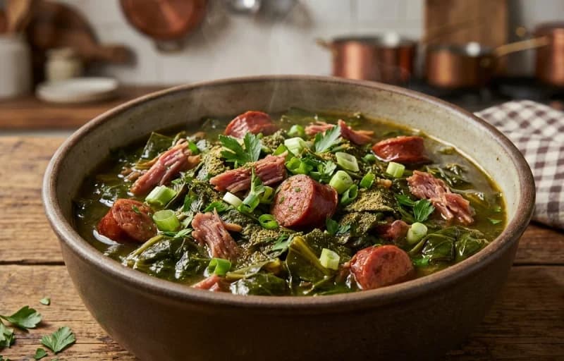 Gumbo Z'herbes with Steamed Basmati Rice - Recipe 1