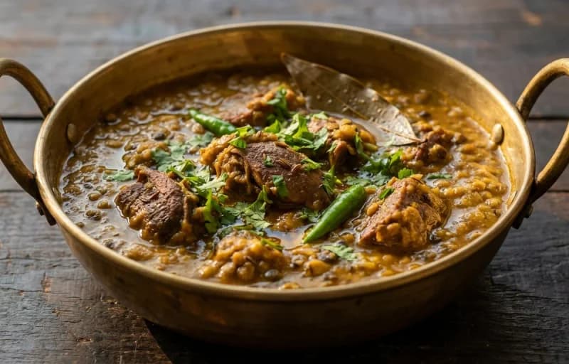 Haah Aru Mati Dal, Joha Rice and Bengena Pitika - Recipe 1